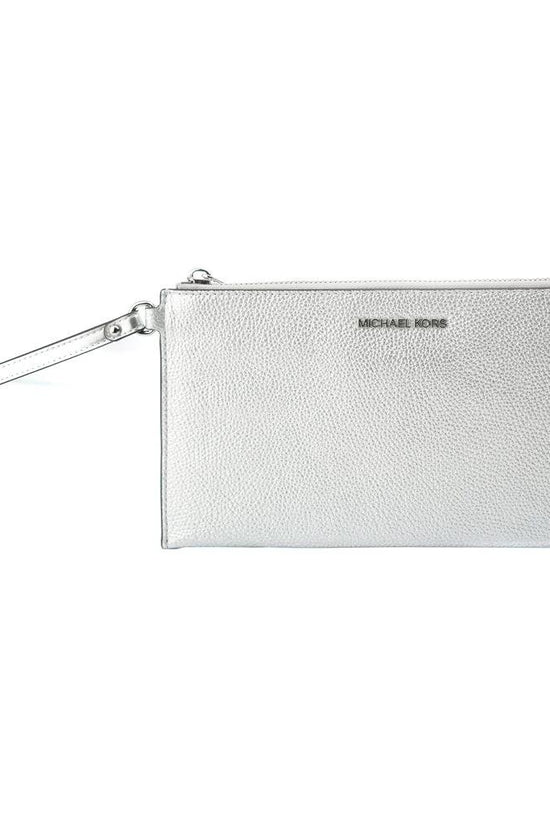 Michael Kors Graue Leder-Clutch by Michael Kors