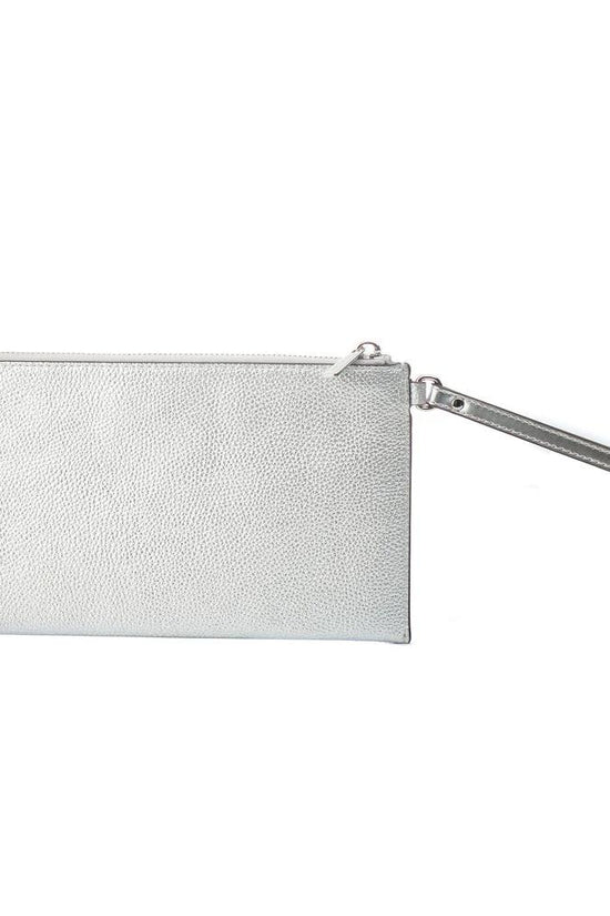 Michael Kors Graue Leder-Clutch by Michael Kors