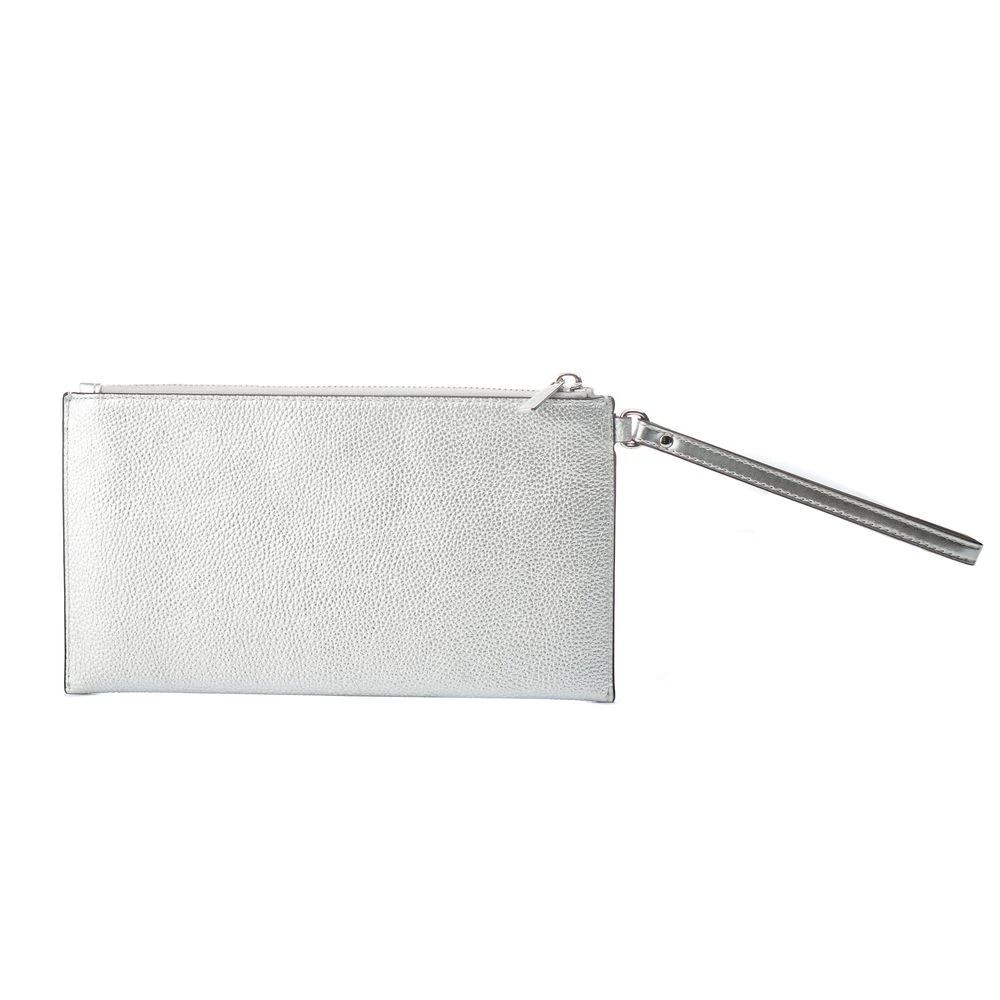Michael Kors Graue Leder-Clutch by Michael Kors