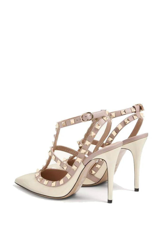 Valentino Garavani Beige Calfskin Pumps by Valentino Garavani