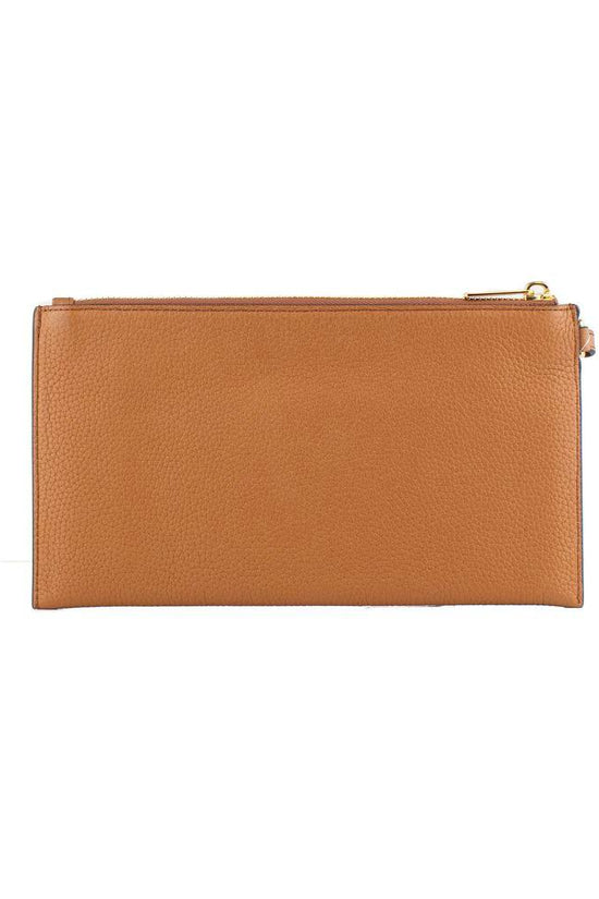 Michael Kors Braune Leder Clutch Bag by Michael Kors