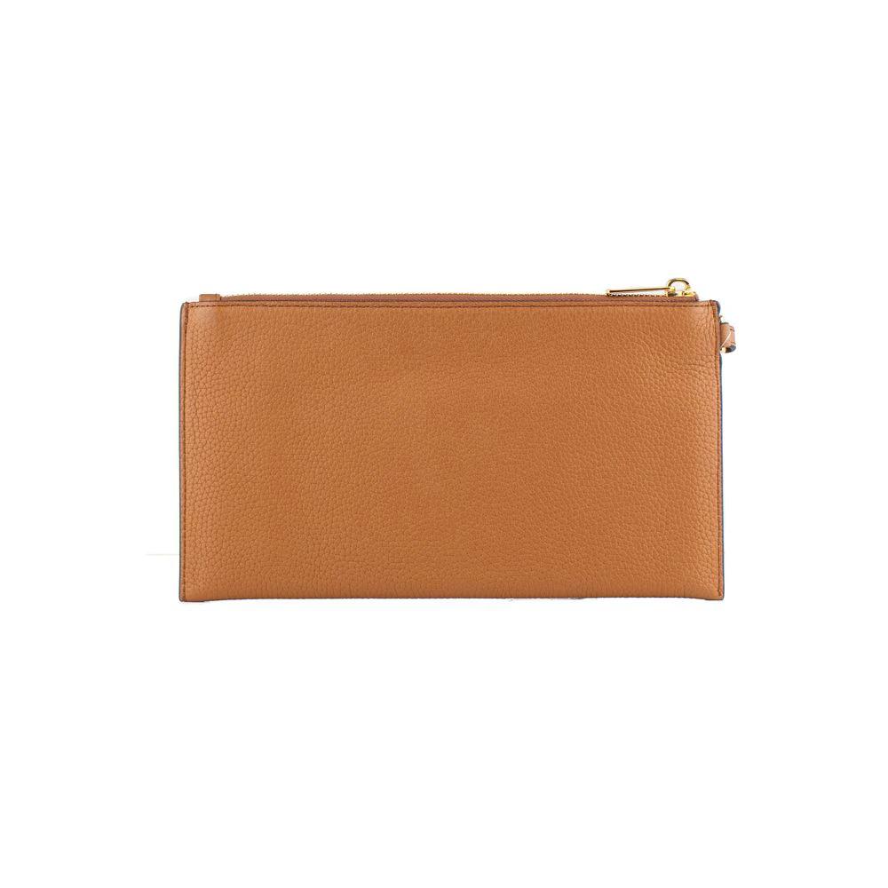 Michael Kors Braune Leder Clutch Bag by Michael Kors
