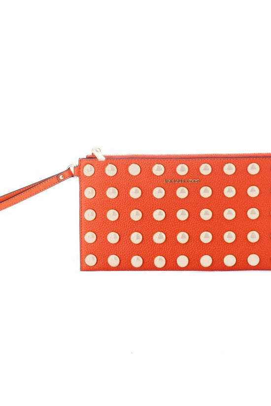 Michael Kors Orange Leather Clutch Bag by Michael Kors