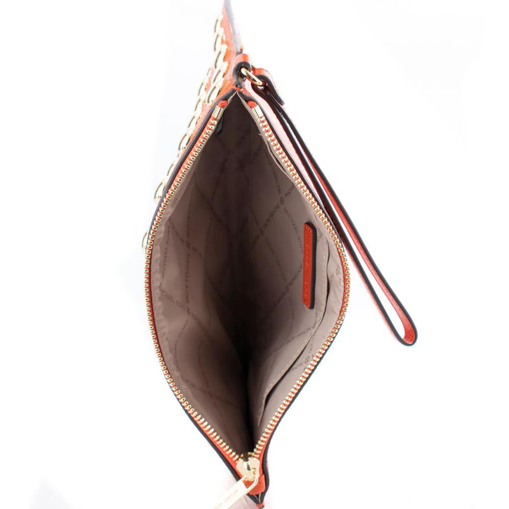 Michael Kors Orange Leather Clutch Bag by Michael Kors
