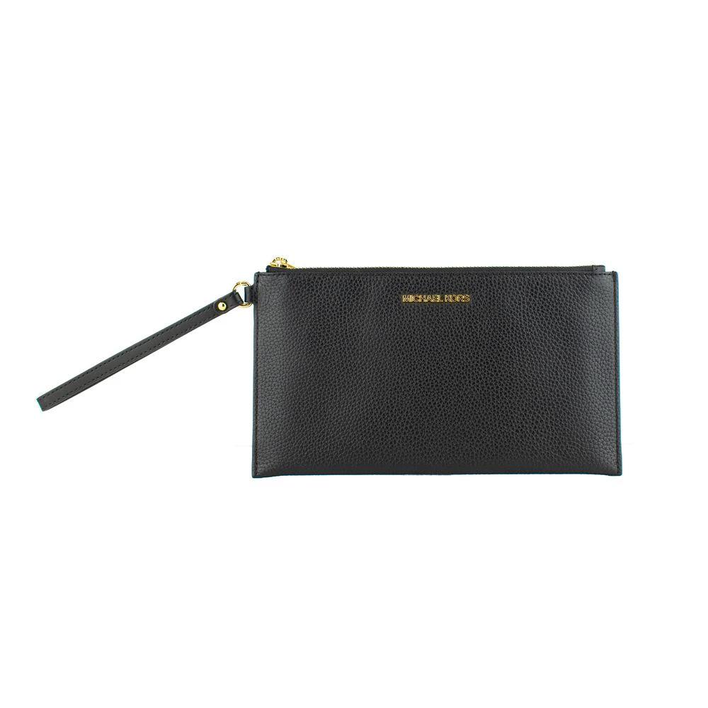 Michael Kors Schwarze Leder Pochette by Michael Kors