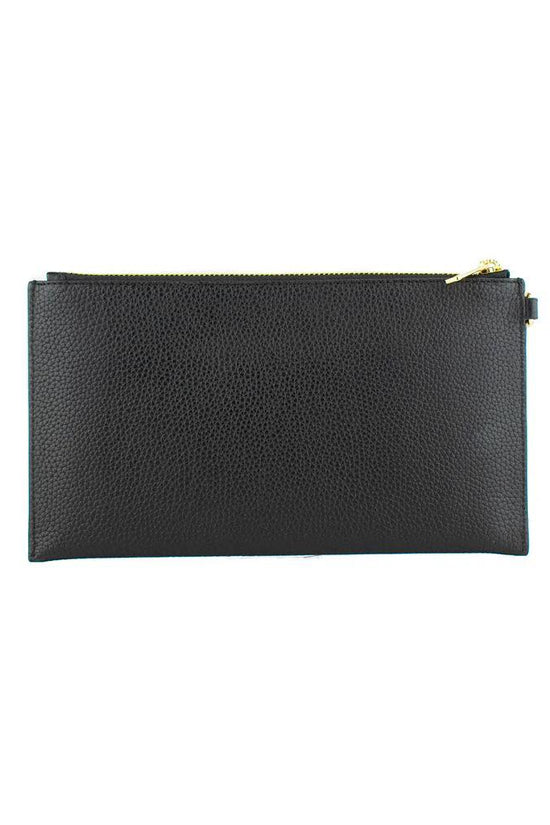 Michael Kors Schwarze Leder Pochette by Michael Kors