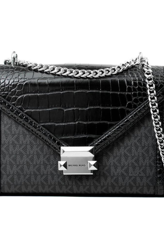 Michael Kors Schwarze Canvas Umhängetasche by Michael Kors