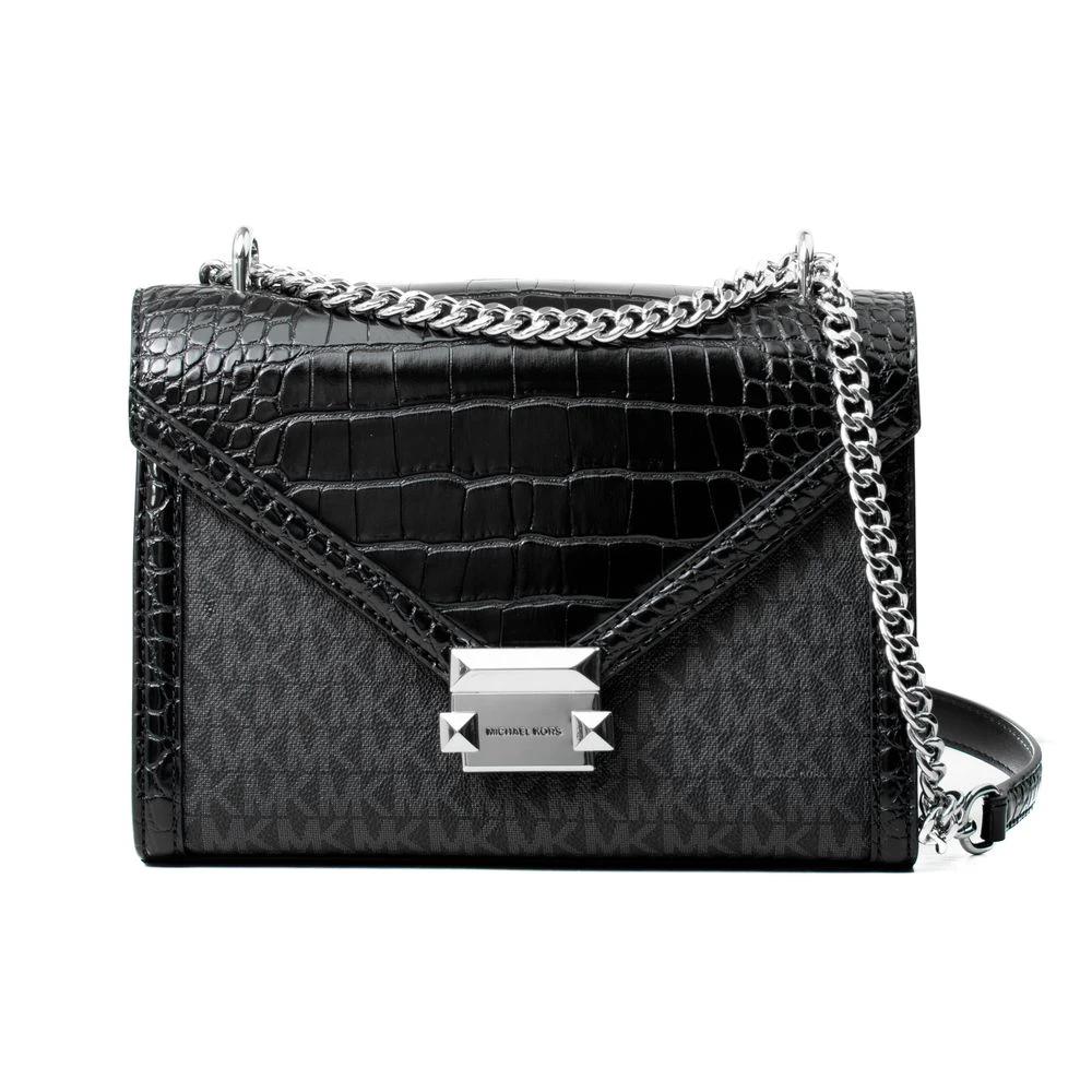 Michael Kors Schwarze Canvas Umhängetasche by Michael Kors