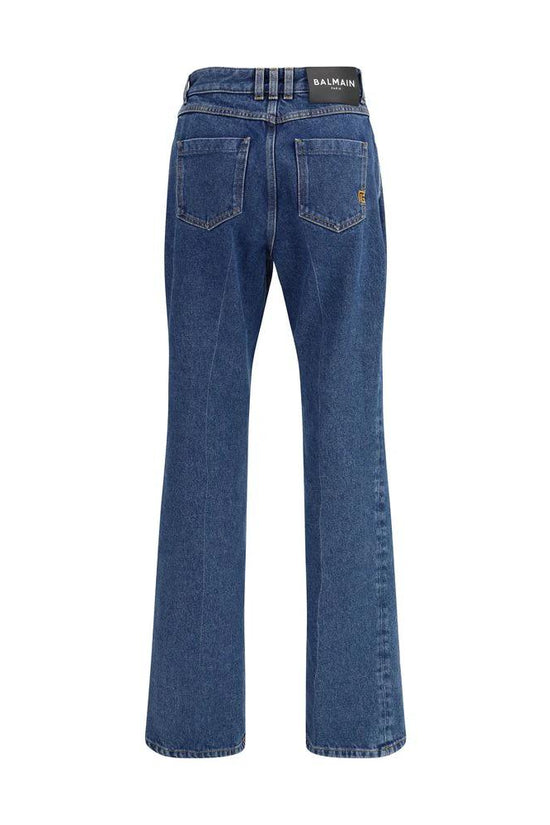Balmain Blaue Baumwoll-Jeans mit geradem Bein by Balmain