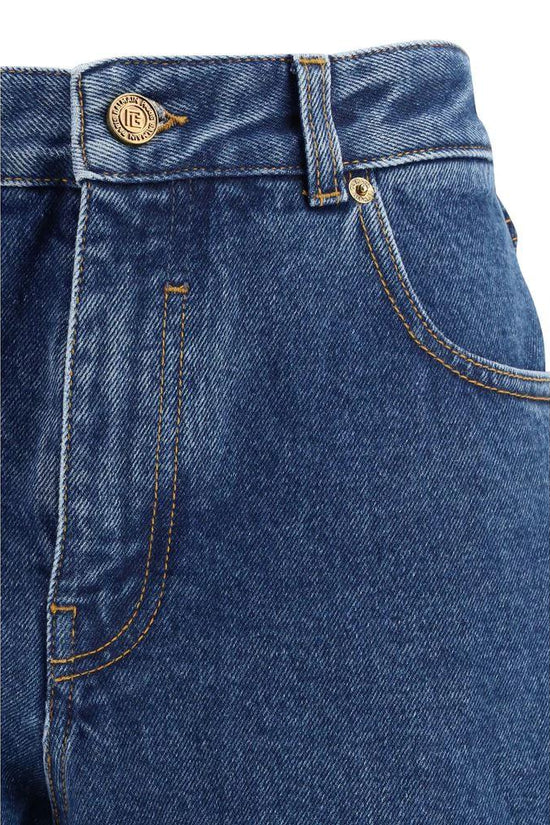 Balmain Blaue Baumwoll-Jeans mit geradem Bein by Balmain