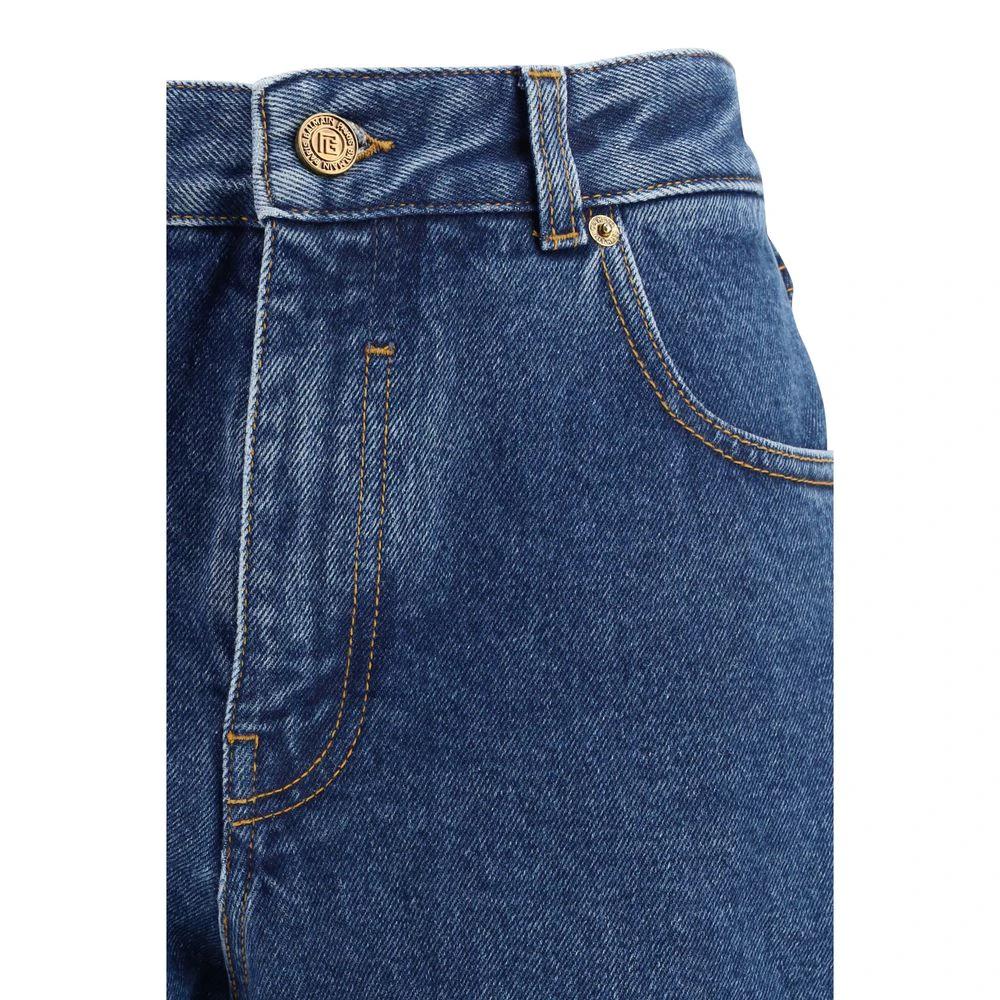 Balmain Blaue Baumwoll-Jeans mit geradem Bein by Balmain