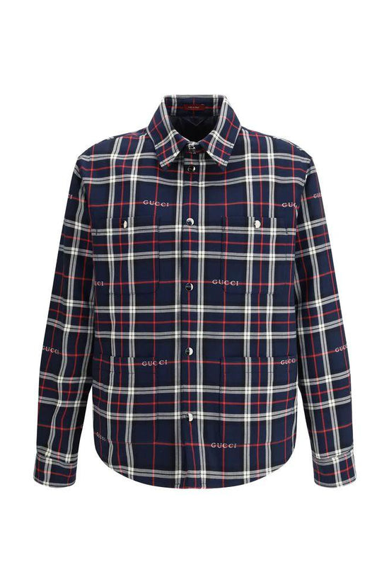 Gucci Blaue Baumwolljacke und Mantel by Gucci