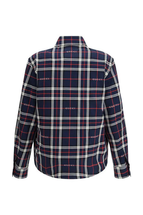 Gucci Blaue Baumwolljacke und Mantel by Gucci