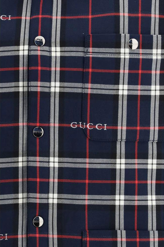Gucci Blaue Baumwolljacke und Mantel by Gucci