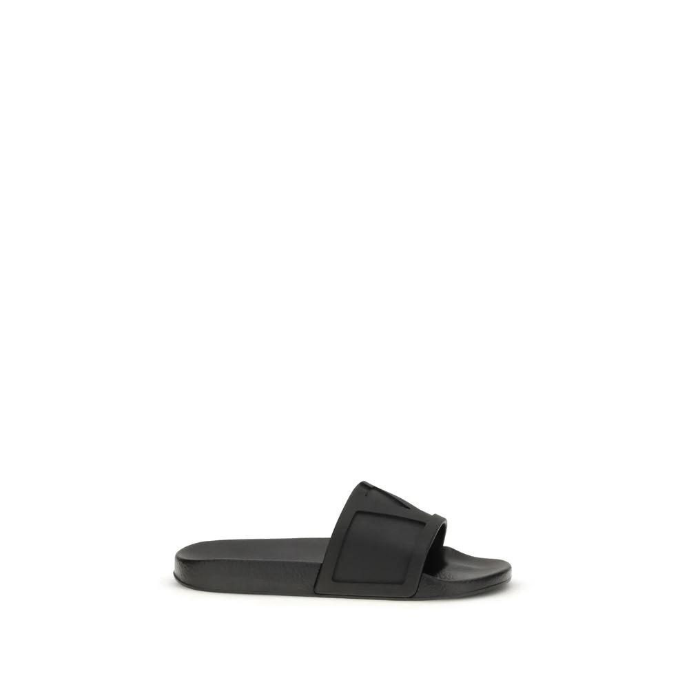 Valentino Garavani Schwarze Gummisandalen by Valentino Garavani