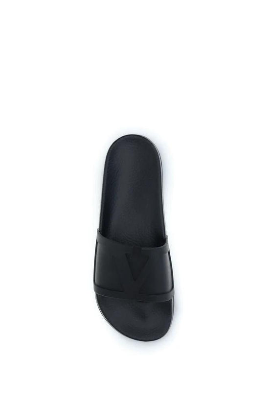 Valentino Garavani Schwarze Gummisandalen by Valentino Garavani