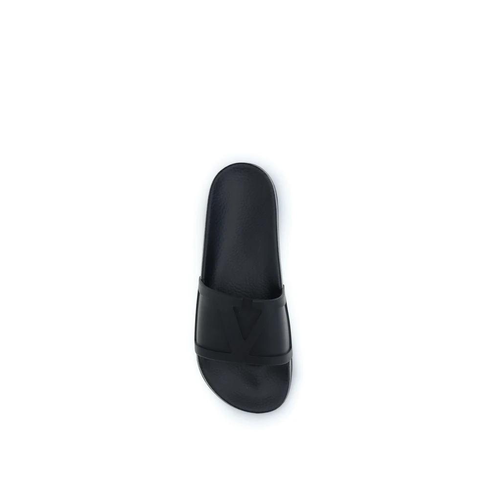 Valentino Garavani Schwarze Gummisandalen by Valentino Garavani