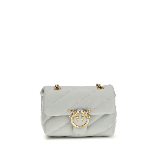PINKO Graue Bos Taurus Kalbsleder Umhängetasche by PINKO