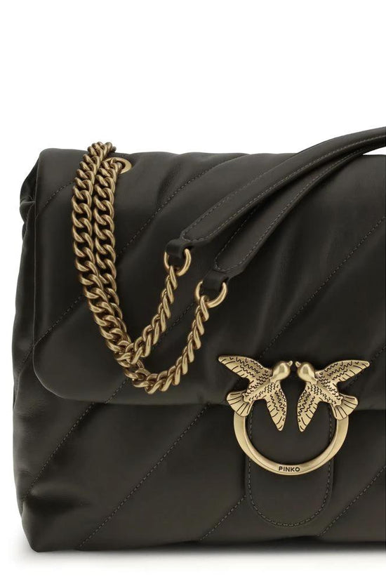 PINKO Bicolor Calf Leather Bos Taurus Schultertasche by PINKO