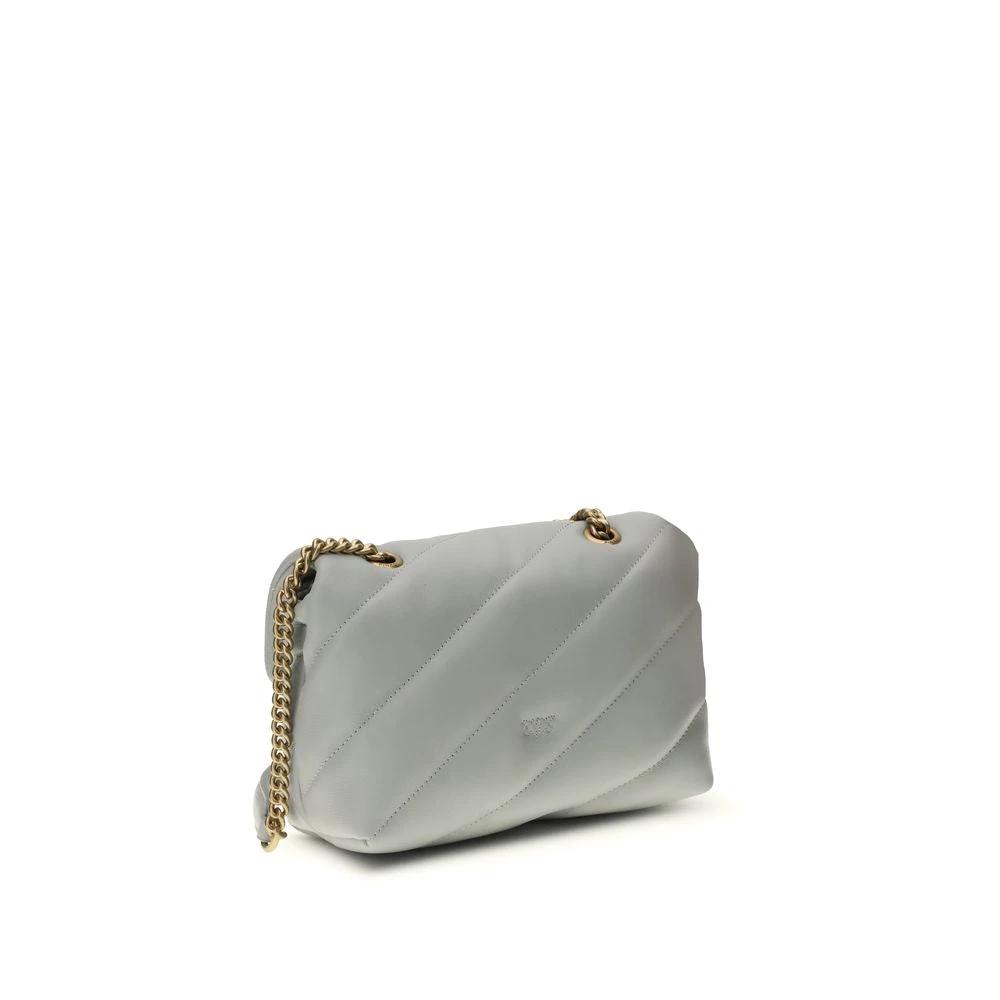 PINKO Graue Bos Taurus Kalbsleder Umhängetasche by PINKO