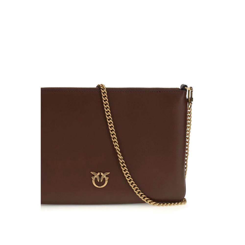 PINKO Schultertasche aus bordeauxrotem Kalbsleder Bos Taurus by PINKO