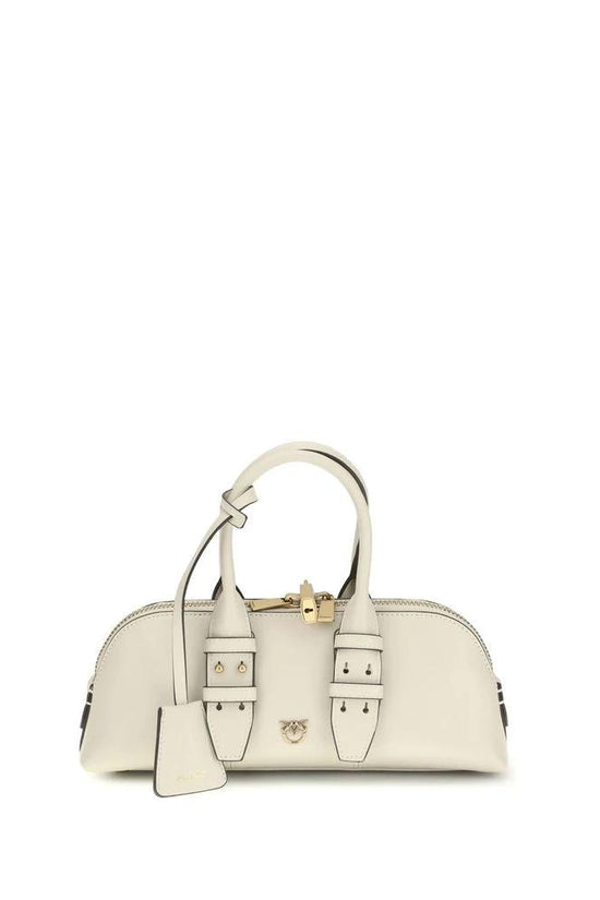PINKO Beige Calf Leather Bos Taurus Handbag by PINKO