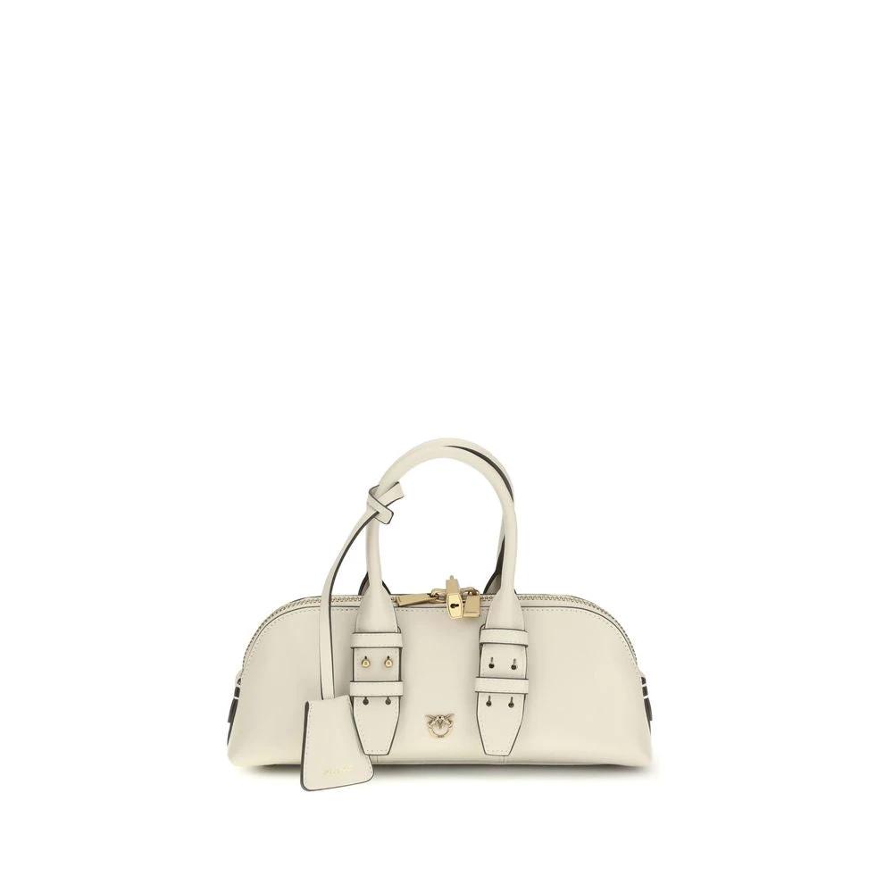 PINKO Beige Calf Leather Bos Taurus Handbag by PINKO