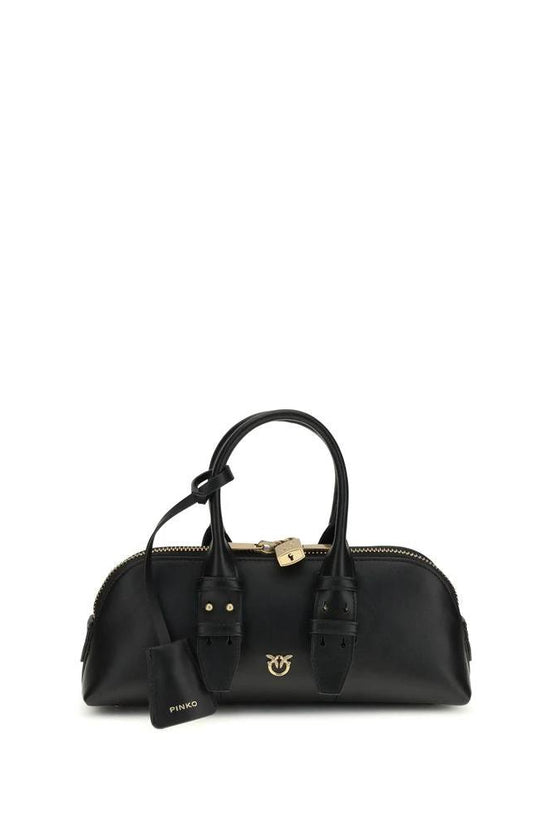 PINKO Schwarze Kalbsleder Bos Taurus Handtasche by PINKO
