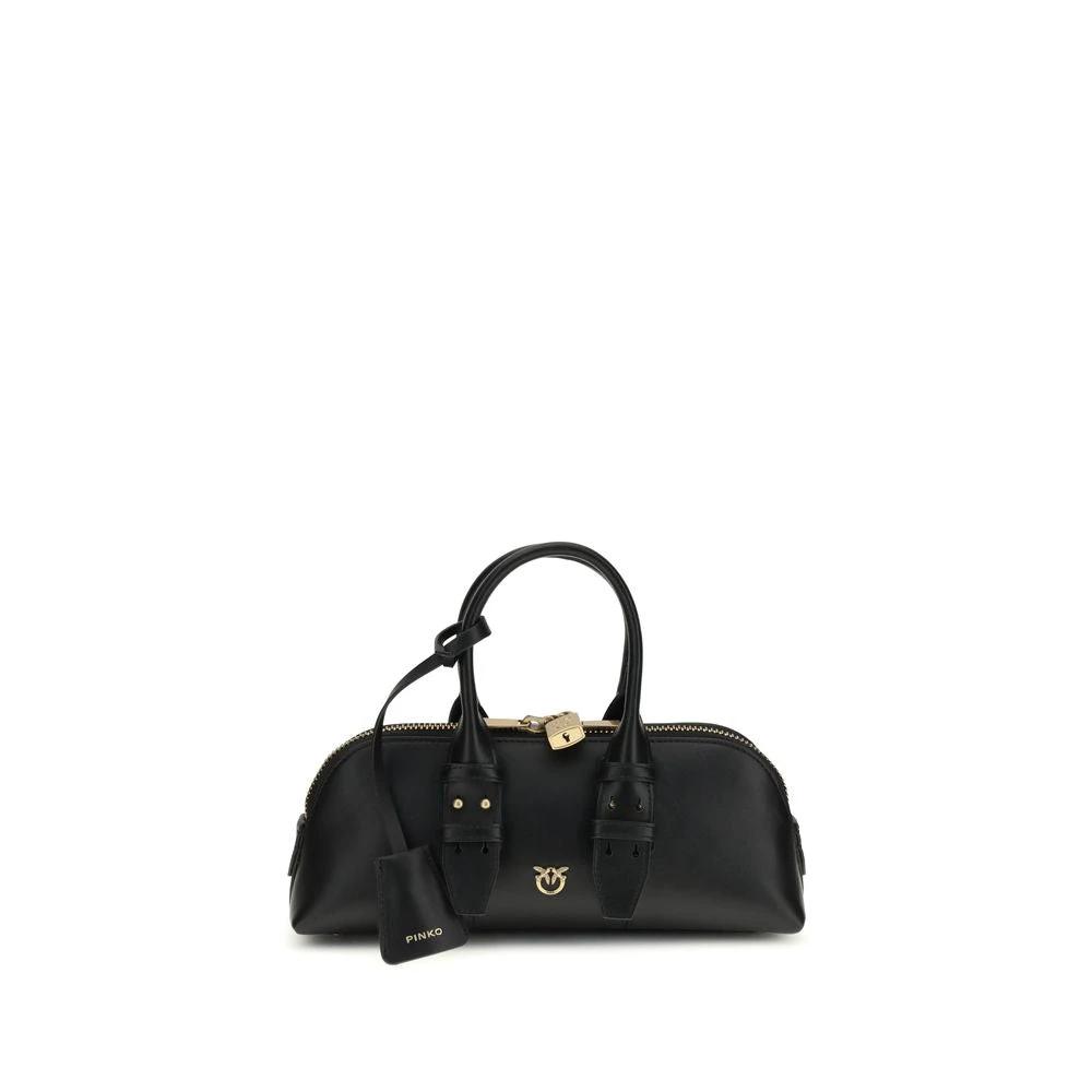 PINKO Schwarze Kalbsleder Bos Taurus Handtasche by PINKO