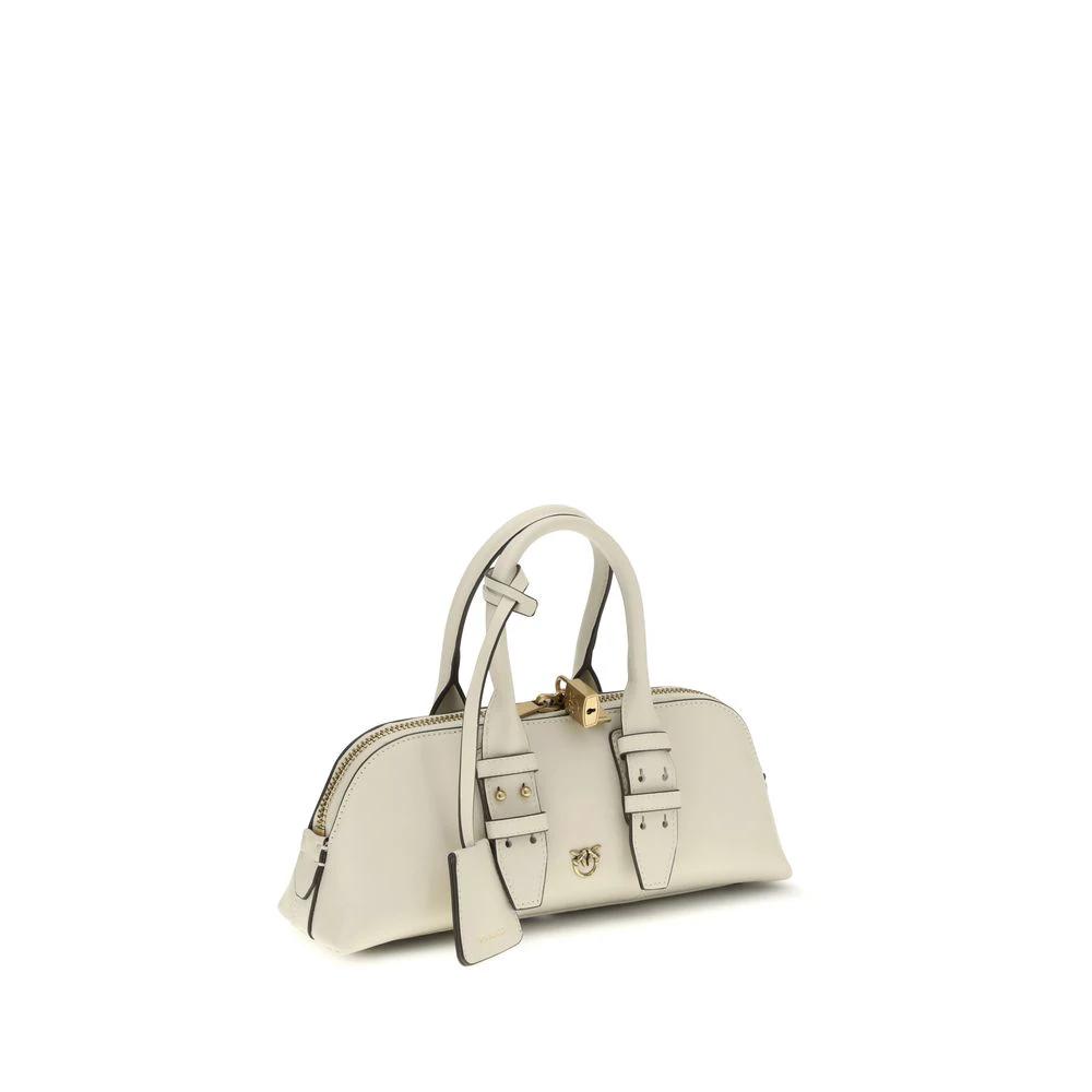 PINKO Beige Calf Leather Bos Taurus Handbag by PINKO