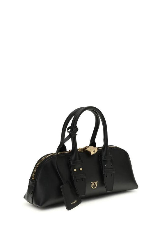 PINKO Schwarze Kalbsleder Bos Taurus Handtasche by PINKO