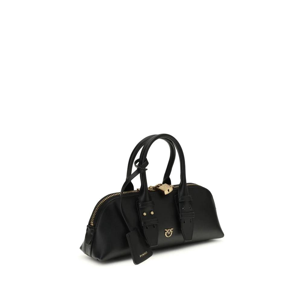 PINKO Schwarze Kalbsleder Bos Taurus Handtasche by PINKO