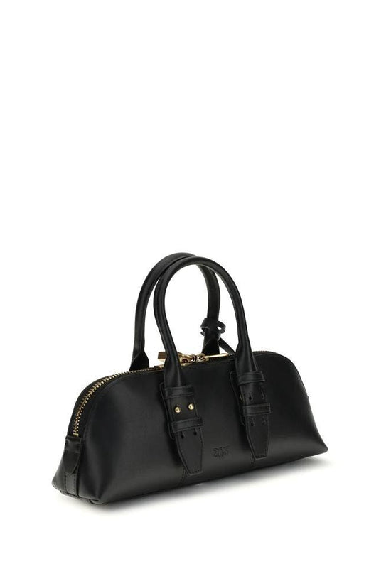 PINKO Schwarze Kalbsleder Bos Taurus Handtasche by PINKO