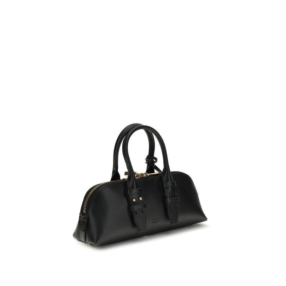 PINKO Schwarze Kalbsleder Bos Taurus Handtasche by PINKO