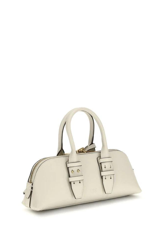 PINKO Beige Calf Leather Bos Taurus Handbag by PINKO