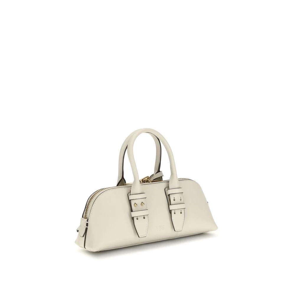 PINKO Beige Calf Leather Bos Taurus Handbag by PINKO