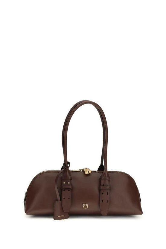 PINKO Braune Kalbsleder Bos Taurus Schultertasche by PINKO