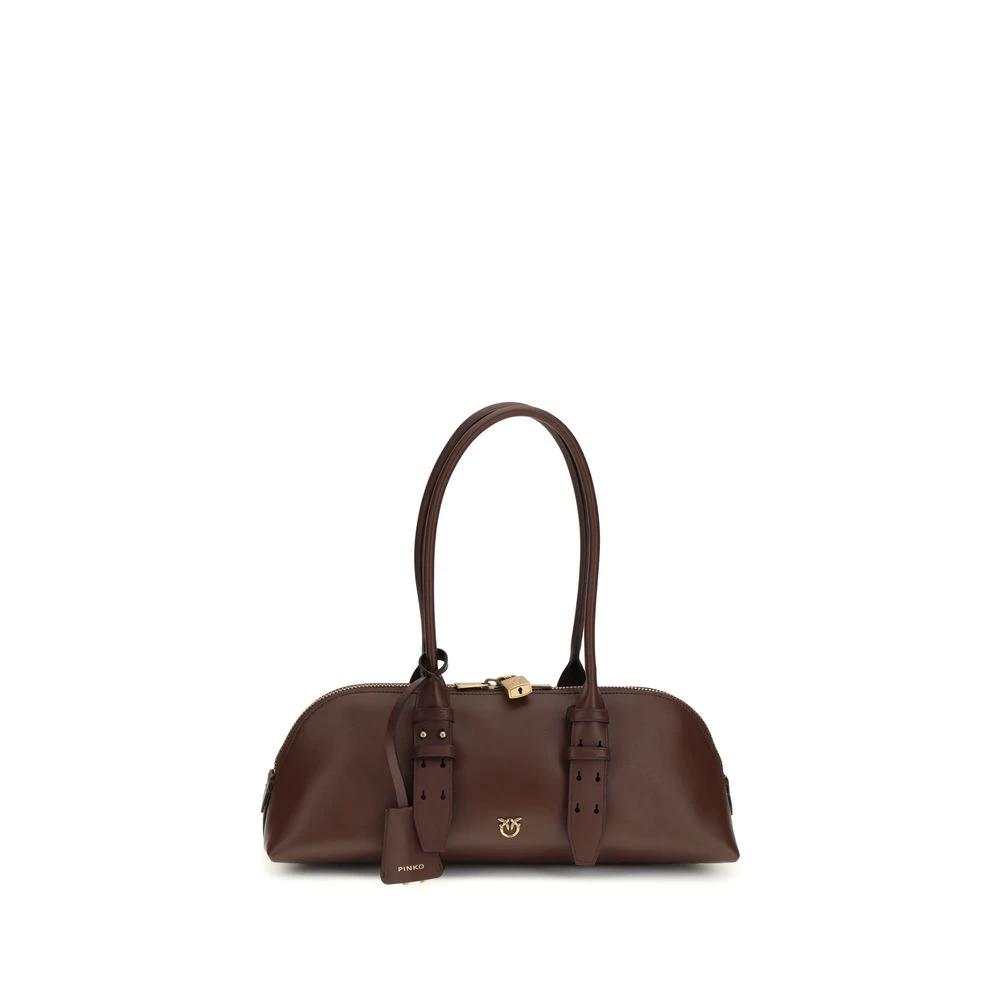PINKO Braune Kalbsleder Bos Taurus Schultertasche by PINKO