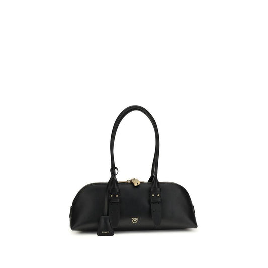 PINKO Schwarze Bos Taurus Kalbsleder Schultertasche by PINKO
