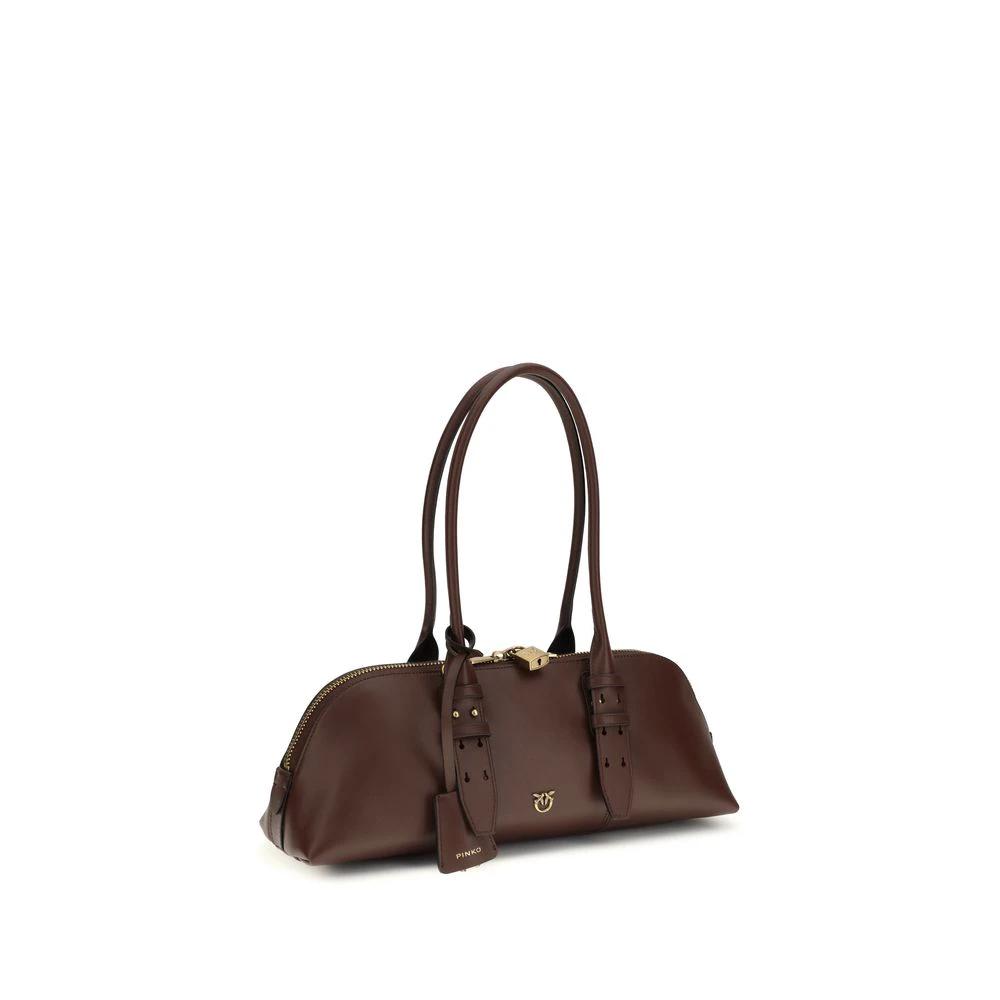 PINKO Braune Kalbsleder Bos Taurus Schultertasche by PINKO