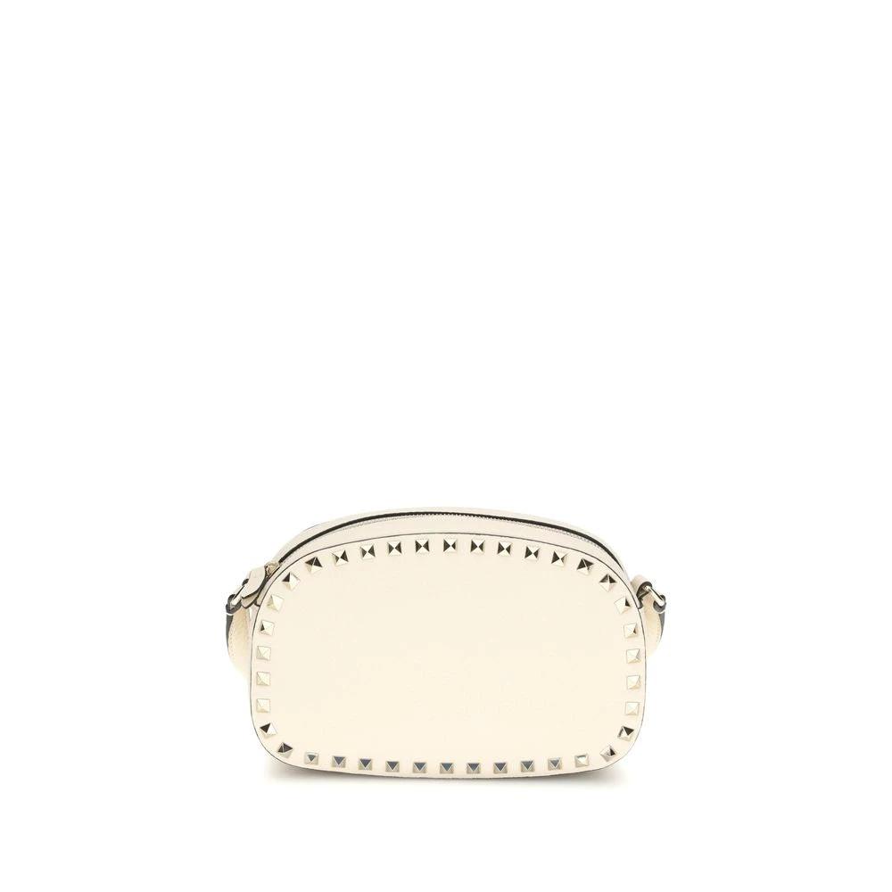 Valentino Garavani Beige Calf Leather Bos Taurus Schultertasche by Valentino Garavani