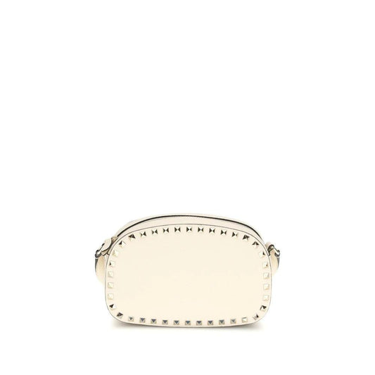 Valentino Garavani Beige Calf Leather Bos Taurus Schultertasche by Valentino Garavani