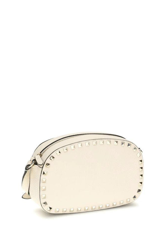Valentino Garavani Beige Calf Leather Bos Taurus Schultertasche by Valentino Garavani