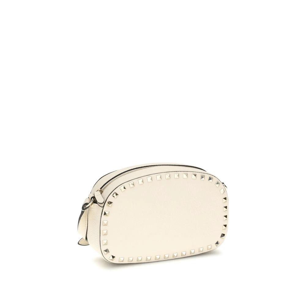 Valentino Garavani Beige Calf Leather Bos Taurus Schultertasche by Valentino Garavani