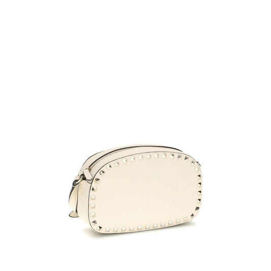 Valentino Garavani Beige Calf Leather Bos Taurus Schultertasche by Valentino Garavani