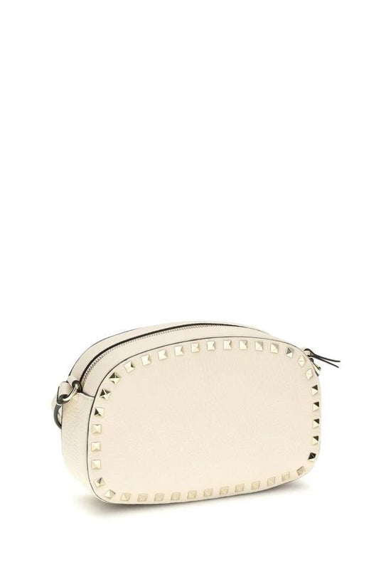 Valentino Garavani Beige Calf Leather Bos Taurus Schultertasche by Valentino Garavani