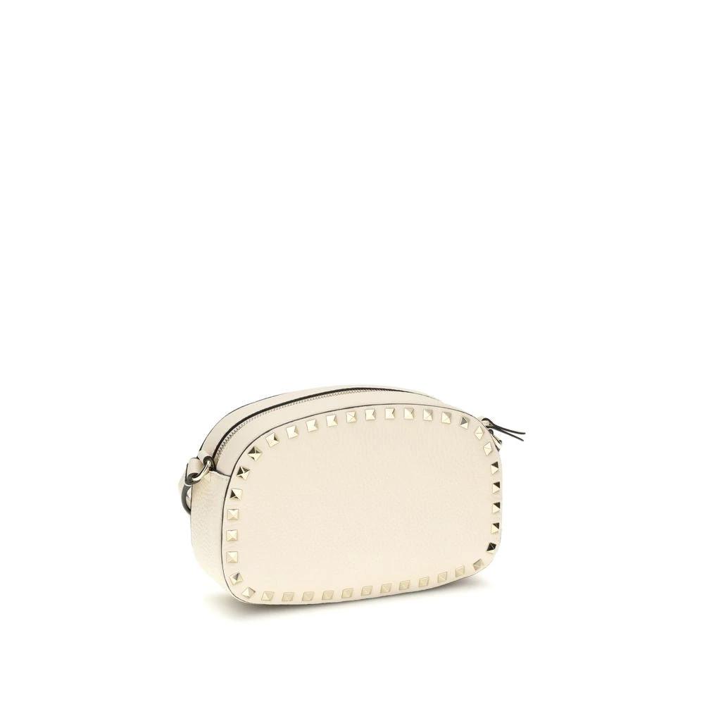 Valentino Garavani Beige Calf Leather Bos Taurus Schultertasche by Valentino Garavani