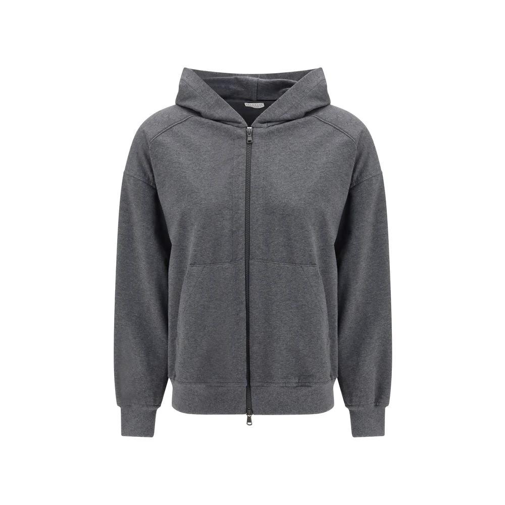Brunello Cucinelli Cucinelli Grauer Baumwoll-Sweatshirt by Brunello Cucinelli Cucinelli