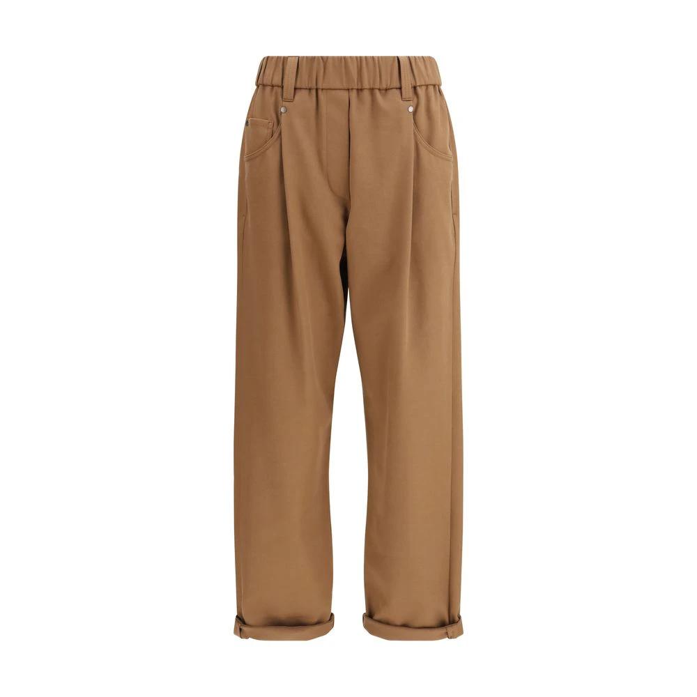 Brunello Cucinelli Cucinelli Braune Baumwoll-Freizeithose by Brunello Cucinelli Cucinelli