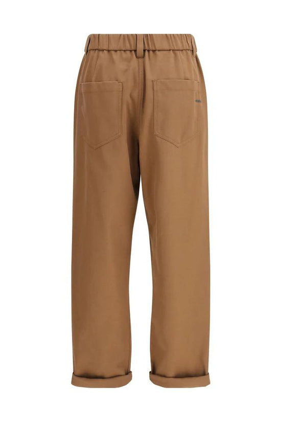 Brunello Cucinelli Braune Baumwoll-Freizeithose by Brunello Cucinelli